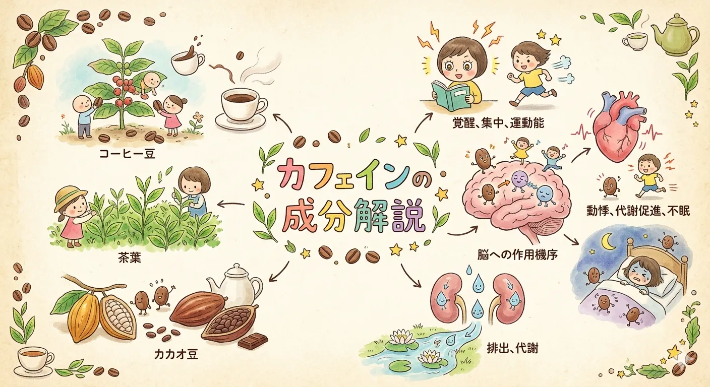 カフェインの成分解説【登録販売者試験対策】眠気防止薬の依存性と注意点を薬剤師が解説