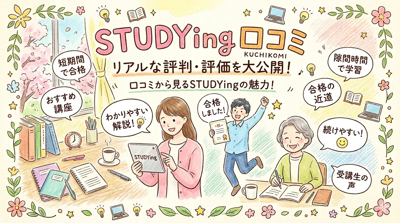 スタディング登録販売者講座の口コミ・評判【2026年最新】現役薬剤師が解説