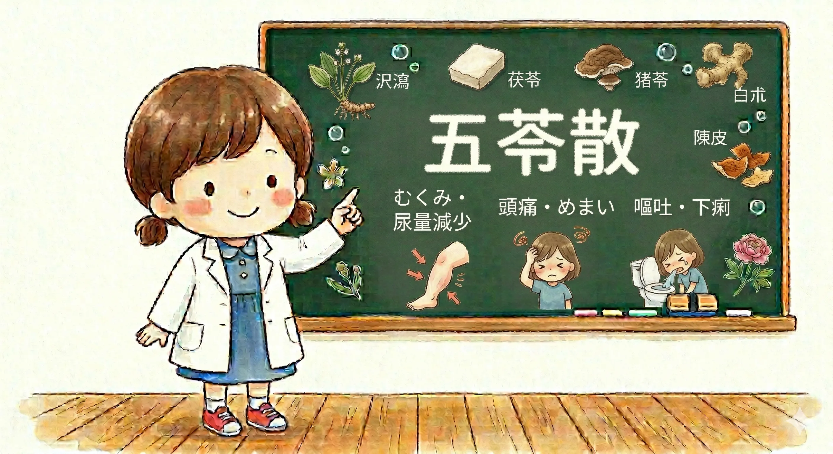 五苓散（ごれいさん）とは？むくみ・二日酔い・天気頭痛に効く漢方を薬剤師が解説
