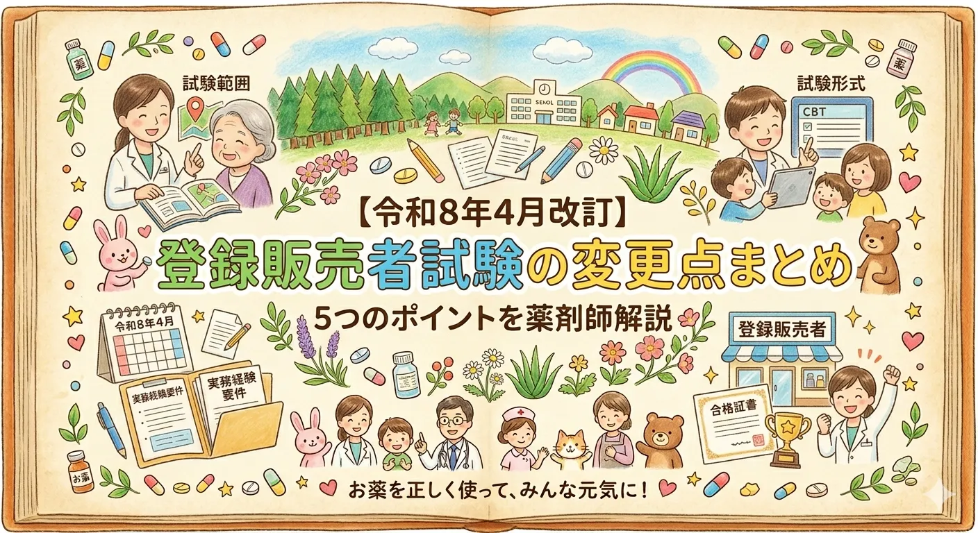 【令和8年4月改訂】登録販売者試験の変更点まとめ｜5つのポイントを薬剤師解説