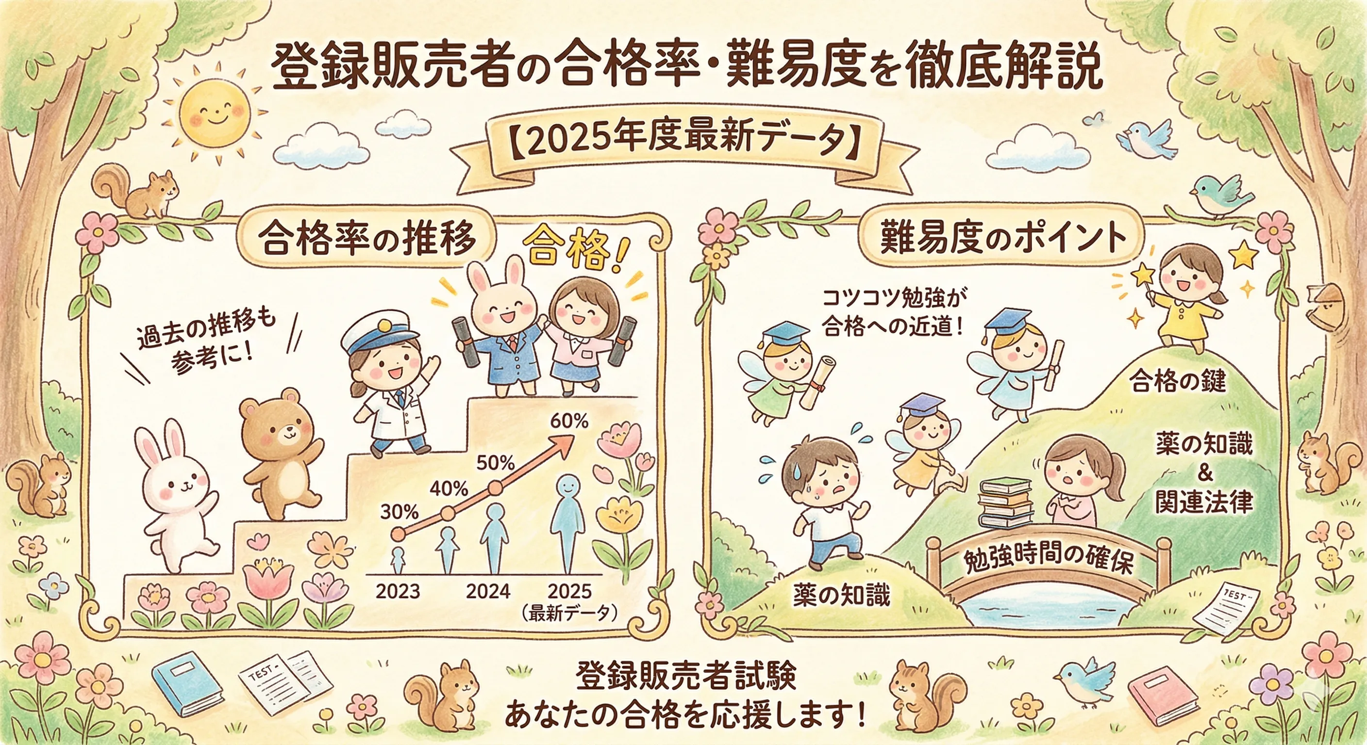 登録販売者の合格率・難易度を徹底解説【2025年度最新データ】