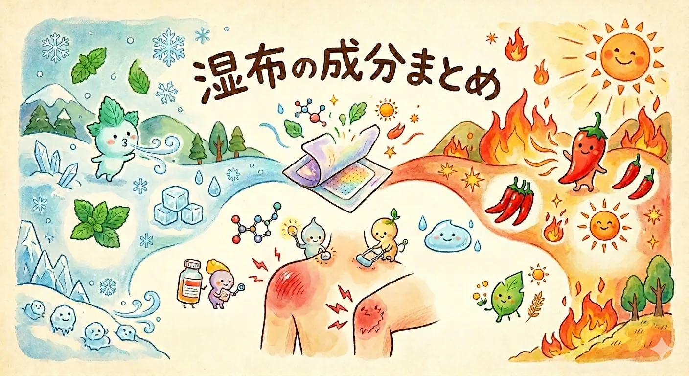 湿布の成分まとめ【登録販売者試験対策】ケトプロフェンの光線過敏症と外用鎮痛成分の違いを薬剤師が解説