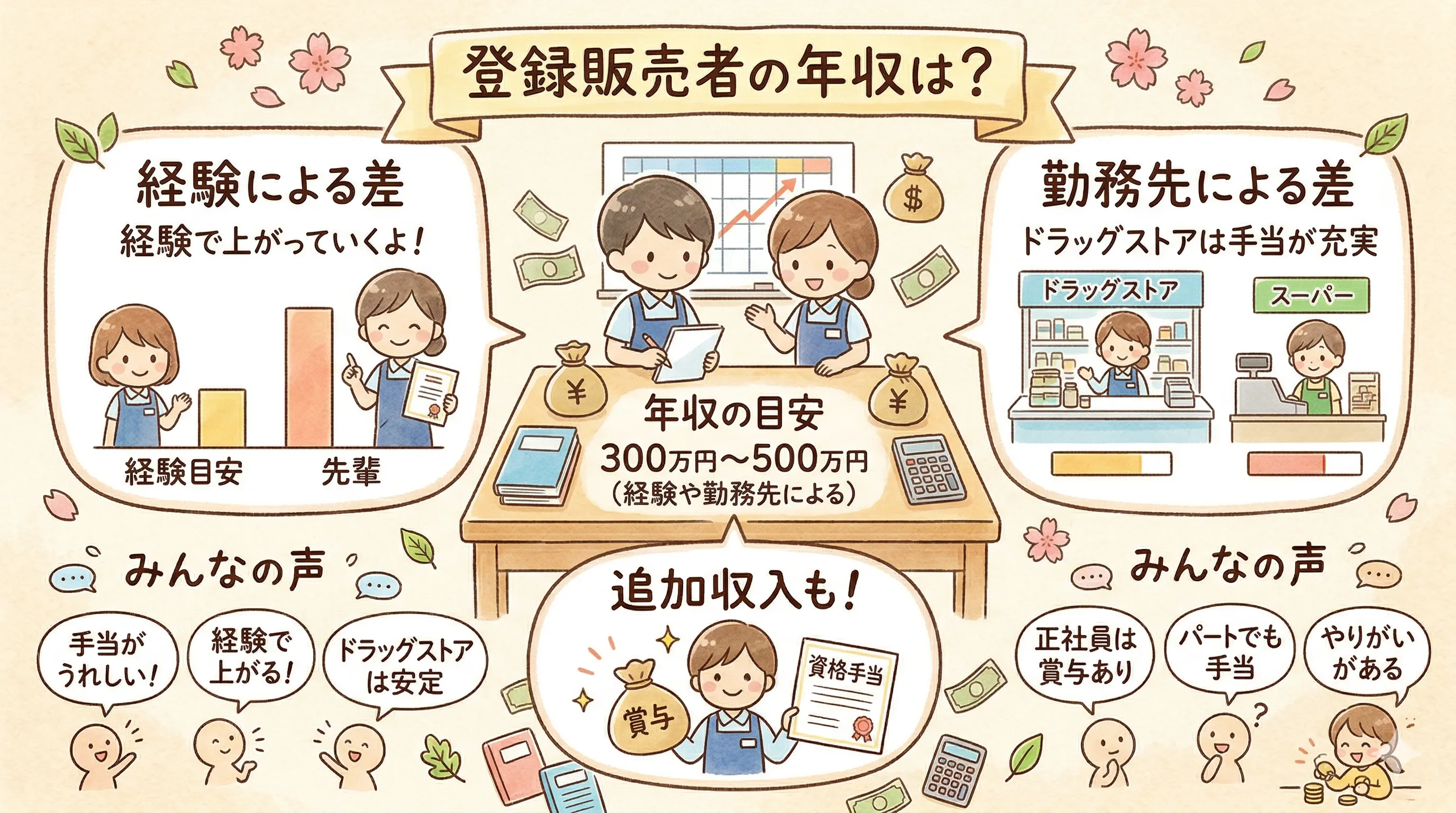 登録販売者の年収・給料はいくら？薬剤師が教えるリアルな収入事情