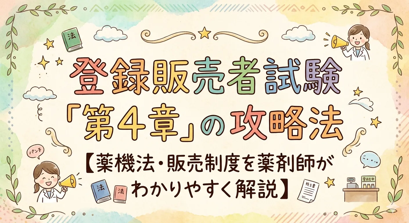 登録販売者試験「第4章」の攻略法【薬機法・販売制度を薬剤師がわかりやすく解説】