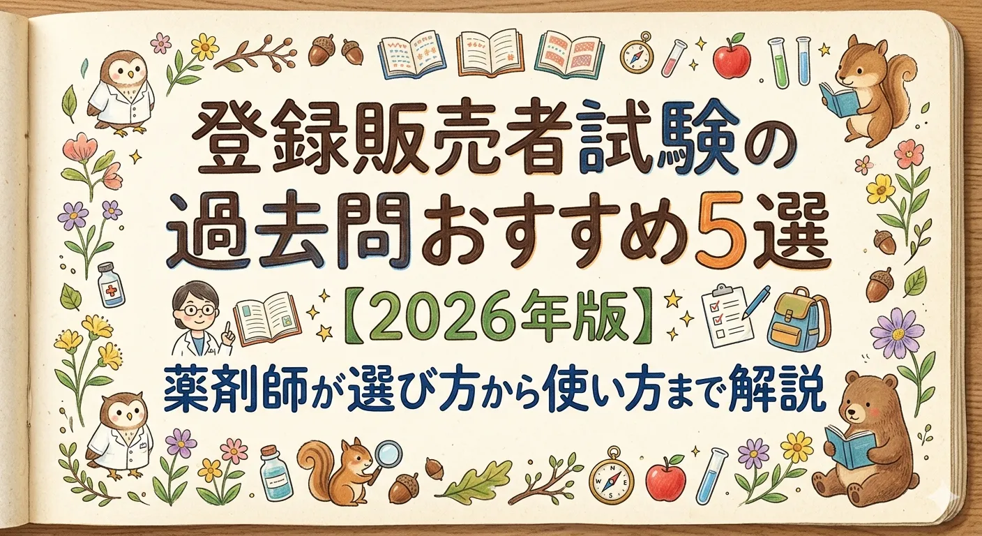 登録販売者試験の過去問おすすめ5選【2026年版】薬剤師が選び方から使い方まで解説