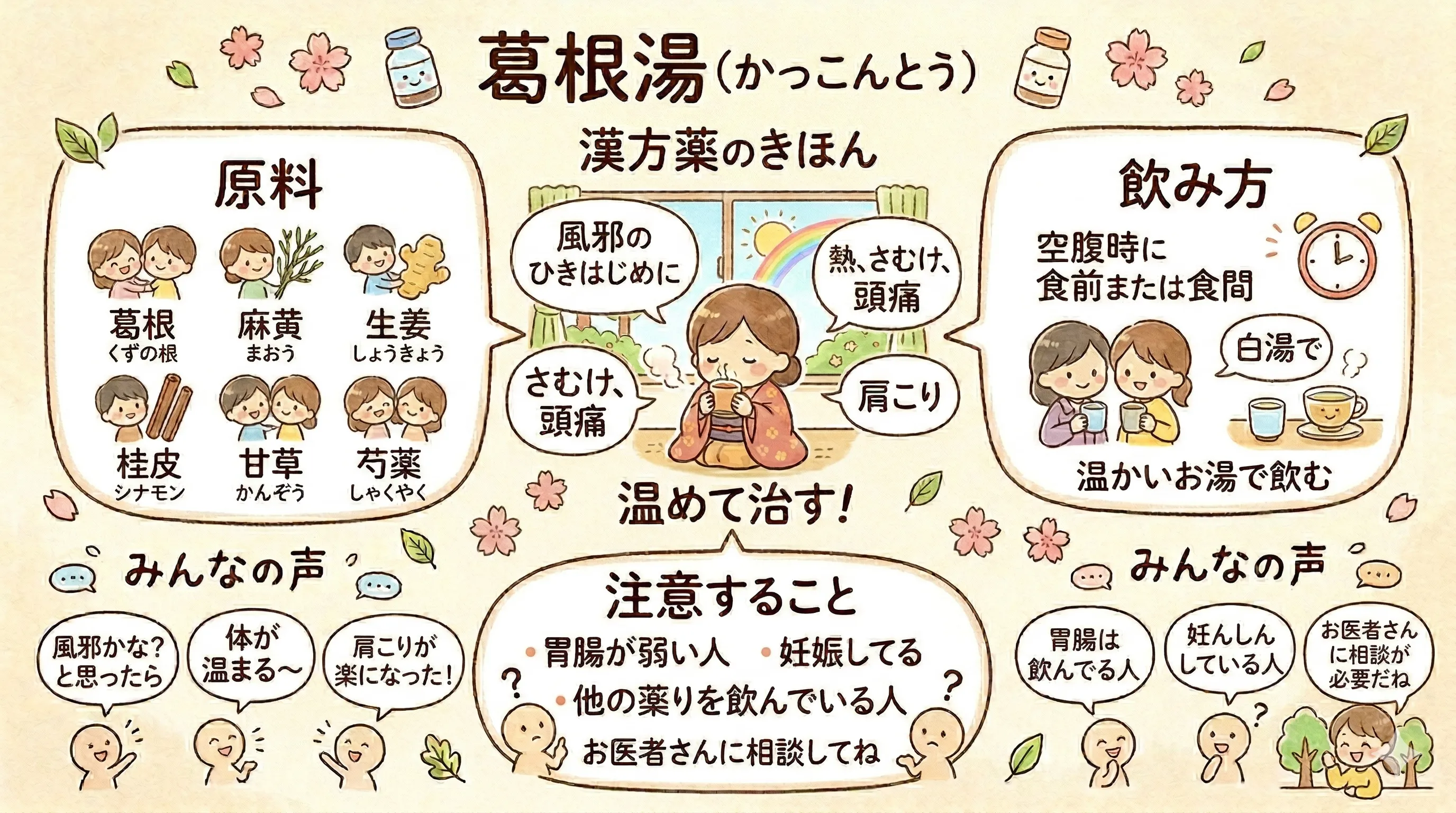 葛根湯（かっこんとう）の解説図解