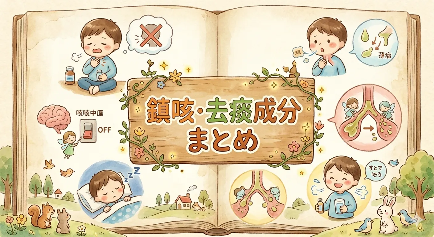 鎮咳・去痰成分まとめ【登録販売者試験対策】コデイン・デキストロメトルファン・グアイフェネシンの違いを薬剤師が解説